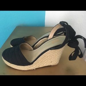 Black Espadrilles with uncovered heel Size 8